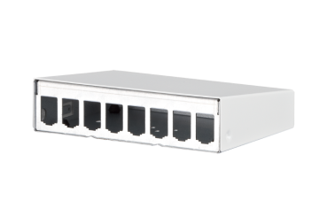 130861-0802-E  Modul AP-Gehäuse 8 Port reinweiß, unbestückt