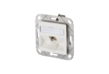 1309111102-E  E-DAT modul 1 Port UPk Cat.6A, reinweiß