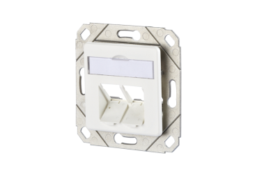 1309151102-E  Modul Anschlussdose UPk 2 Port unbestückt reinweiß