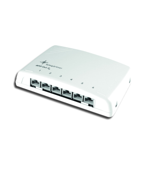J02021A0051  Mini Verteiler AP Cat6a 6 Port lichtgrau