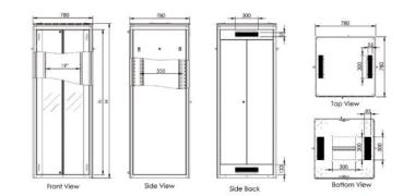 NREC-8428B  19'' Standschrank 42HE 2010x800x800