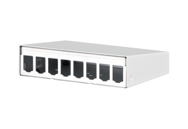 130861-0802-E  Modul AP-Gehäuse 8 Port reinweiß, unbestückt