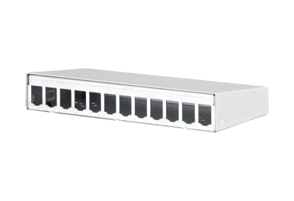 130861-1202-E  Modul AP-Gehäuse 12 Port reinweiß, unbestückt