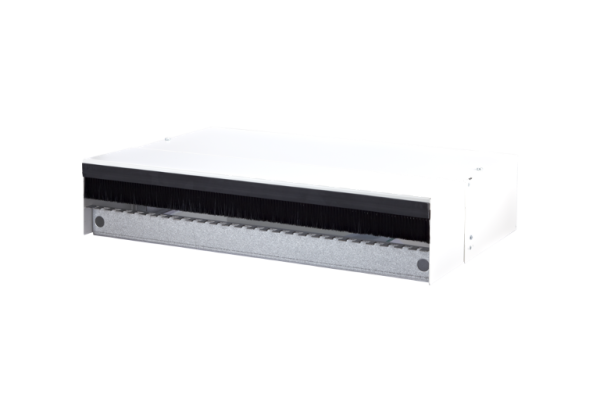 130862-2H20-E  Aufputzgehäuse für 19 Zoll Patchfelder 2HE reinweiß