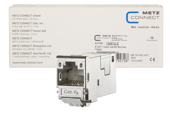 130910-Z  E-DAT modul Cat.6A 8(8) Buchse, (12 Stück)