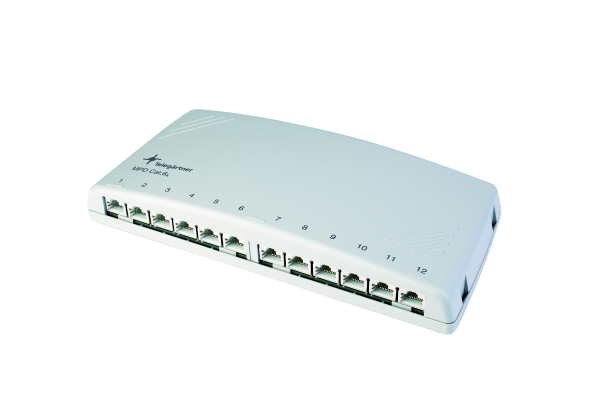 J02022A0053  Mini Verteiler AP Cat6a 12 Port