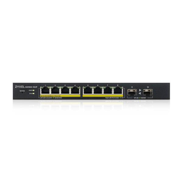 NZY1900-10HP  8-port GbE Smart Managed PoE Switch with GbE Uplink