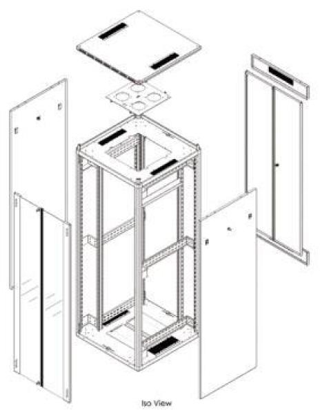 NREC-8428B  19'' Standschrank 42HE 2010x800x800