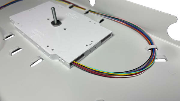 OV-06xLC-D OM5 19 Zoll Spleissbox 6xLC-D OM5 1HE/12/gr CSH 12Pgt 50/125 6Kup lindgrün